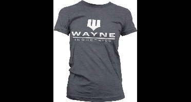 DC Comics Batman Dames Tshirt -L- Wayne Industries Logo Grijs