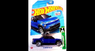 HOT WHEELS SILVERADO EV RST BLEU 110/250 1:64 HW GREEN SPEED 8/10
