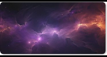 Muismat XXL 80x40 cm - Bureau onderlegger - Bureau mat Galaxy - Neon - Paars - Sterren - Gaming - Bureaumat - Gaming mousepad xl - Bureaulegger groot - Computer deskmat - Geschikt voor Gaming Muis en Gaming PC set-up