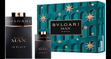 Bvlgari Man In Black Giftset - 100 ml eau de parfum spray + 15 ml eau de parfum spray - cadeauset voor heren