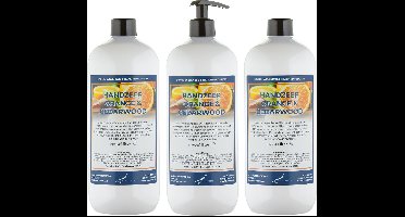 Handzeep Sweet Orange & Cedarwood 1 liter - met gratis pomp - set van 3 stuks