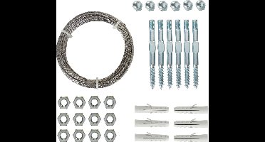 Nature - Spandraadsysteem voor klimplanten - 10m - verzinkte kabel - spandraad