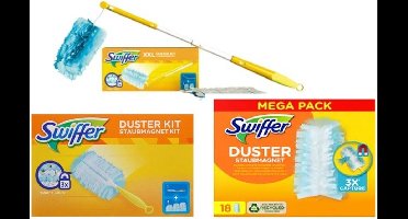Swiffer Duster + Swiffer XXL Duster DELUXE kit met 18 Swiffer Duster navulling