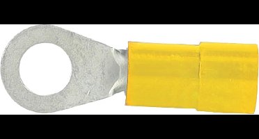 Intercable Q-serie DIN geïsoleerde kabelschoen ring recht 4-6 mm² M12 vertind - geel per 100 stuks (ICIQ612)