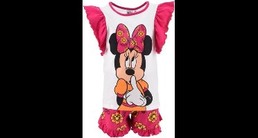 Minnie Mouse shortama - 100% katoen - Disney pyjama - maat 128 - roze