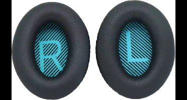 Set Oorkussens geschikt voor Bose Koptelefoon QuietComfort 35 - QC35II - QC35 - QC25 - QC15 - QC2 - Soundtrue - Zwart Blauw - KELERINO.