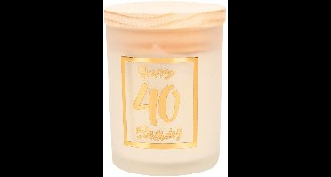 Geurkaars klein goud/wit - 40 jaar