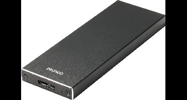 Deltaco MAP-K16N - Externe behuizing voor 1xM.2 SSD - B-Key - B&M Key - SATA 3.0 - Zwart