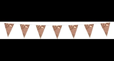 6x Mini Vlaggenlijn Rosé Goud 3 meter - Verjaardag Feest Party Festival Poolparty Decoratie