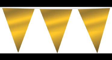 3x Giga Vlaggenlijn Metallic Goud 10 meter - Verjaardag Feest Party Festival Poolparty Decoratie