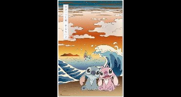 Stitch poster - Lilo - Japans - Kanagawa - Disney - surfen - Hawaii - film - 61 x 91.5 cm