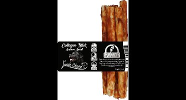 Luna's Choice Collageen Sticks - 5 stuks - Zalm - Maat S - Hondensnacks - Kauwsnacks - Ondersteunt de Gewrichten, Huid en Vacht - Verwijderd Tandplak - Hondensnoepjes