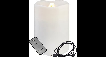 Star Trading LED-pilaarkaars 'Water Candle', met fontein, afstandsbediening, USB, H 14cm