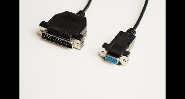Microconnect IBM029B-1,8 seriële kabel Zwart 1,8 m DB-9 DB-25