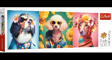 Trefl Trefl - Puzzels - 500 Panorama - Doggie Fashion Week