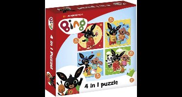Bing puzzel 4 in 1 educatief peuter speelgoed - kinderpuzzel 4x6x9x16 stukjes leren puzzelen - cadeautip puzzel 3 jaar en ouder - Bambolino Toys