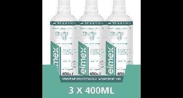 Elmex Sensitive Professional tandspoeling - Voor gevoelige tanden - Voordeelverpakking - 3 x 400ml