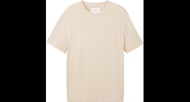 Tom Tailor - T-shirt - Maat L - Mannen - Bruin - katoen