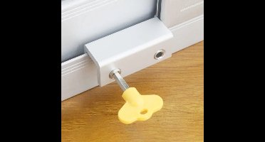 Schuifdeur stopper - 60mm - Met sleutel - Aluminium