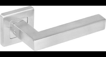 INTERSTEEL Deurkruk Vaals op geveerde vierkant rozet RVS