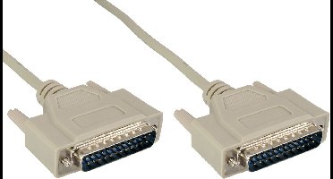 Premium seriële RS232 kabel 25-pins SUB-D (m) - 25-pins SUB-D (m) / gegoten connectoren - 1,8 meter