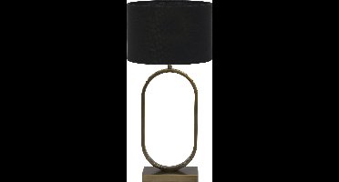 Light & Living Tafellamp Jamiri/Livigno - Ant, Brons/Zwart - Ø30x67cm - Tafellamp met kap