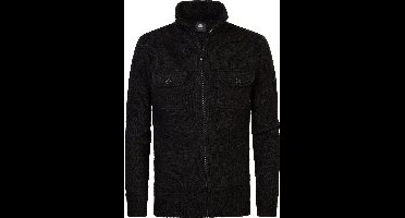 Petrol Industries - Heren Gebreid Vest Sitka - Zwart - Maat XL