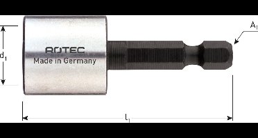 Dopsleutel E6.3 1/4" bitopn., magnetisch, SW 10x50