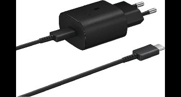 Samsung - Fast Charge 25W Power Adapter - 220V Lader - incl. USB-C naar USB-C Kabel - Zwart