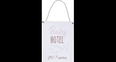 Wandbordje "Baby Hotel 24/7 service"