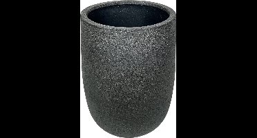 Wicotex - Bloempot Porto - Bloempotten - Kleur Zwart - Afmeting 51x68cm - Gemaakt van Steen - Voor binnen en buiten gebruik