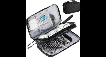 YONO Kabel Organiser Tas - Kabeltas - Electronica Organizer Etui - Opbergtas voor Kabels en Accessoires - Small - Zwart