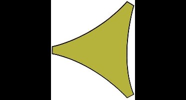 Schaduwdoek Driehoek 5x5x5 Lichtgroen met Bevestigingsset