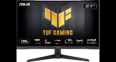 ASUS TUF GAMING VG27VQ3B - FHD 180HZ Curved VA Gaming Monitor - 180Hz - 1ms - FreeSync - 27 Inch