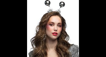 Boland - Diadeem Discoballen zilver - - Volwassenen - Vrouwen - 80s - Disco