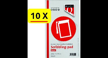 10 x Kladblok Quantore - 12x20cm - 200vel - voordeelset