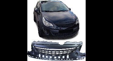 Passend Voor Opel Corsa D Embleemloze Sport Grill Zwart 2011 t/m 2014