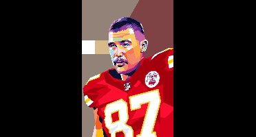 Travis Kelce Poster | Abstracte Poster | Footballposter | Sportposter | Atleetposter | Krachtposter | Competitieposter | 50x70cm | Wanddecoratie | Muurposter | S2665 | Geschikt om in te lijsten