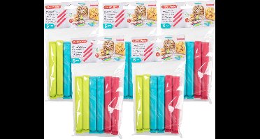 Plasticforte 30x afsluitclips / vershoudclips - 10 cm - keuken/voedsel zakjes afsluiten - Vershoudklemmen - vershoudknijpers