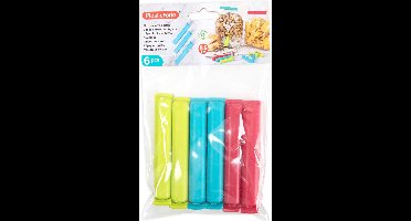 Plasticforte 6x afsluitclips / vershoudclips - 8 cm - keuken/voedsel zakjes afsluiten - Vershoudklemmen - vershoudknijpers