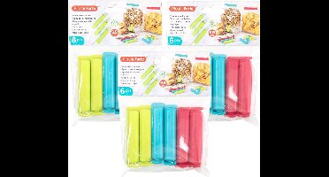 Plasticforte 18x afsluitclips / vershoudclips - 6 cm - keuken/voedsel zakjes afsluiten - Vershoudklemmen - vershoudknijpers