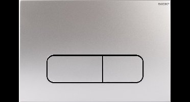 RAYBRO Mocha 25 - Mat Chroom - bedieningsplaat - druktoets wc - bedieningspaneel - Universeel - Geberit Delta inbouwreservoir (UP100) - Geberit Sigma (UP320 en UP300) - Rapotec - REZI, Kronenbach - JomoTech.