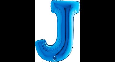 Folieballon 100cm letter J blauw