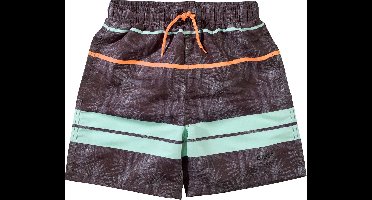 BECO zwemshorts, binnenbroekje, elastische band, 3 zakjes, zwart/multi color, maat 116