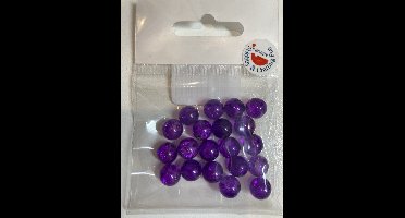 Sparkle glass beads, 8mm, Lilac, 20pcs