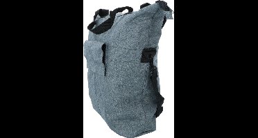 Dresco Enkele fietstas Grijs – 18 Liter – Ook als shopper of schoudertas te gebruiken - Extra voorvak - Spatwaterdicht polyester – Twee bevestigingshaken - Verstelbare schouderriem - Verstevigde bodem - Reflecterende accenten - - Afmeting 49x45x18cm