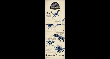 Jurassic World deurposter - Dinosaurussen - Film - Spielberg - 53 x 158 cm.