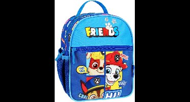 Paw Patrol Marshall, Rubble, Chase - Blauwe kleine rugzak voor kleuter 24x20x9 cm