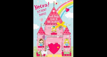 Depesche - Kinderkaart met de tekst "Hoera! Jij bent jarig! Veel liefs ..." - mot. 021