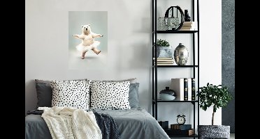PosterMonkey - Poster - IJsbeer - Rok - Portret - Wit - Poster in lijst - Frame - 60x90 cm - Poster met kader
